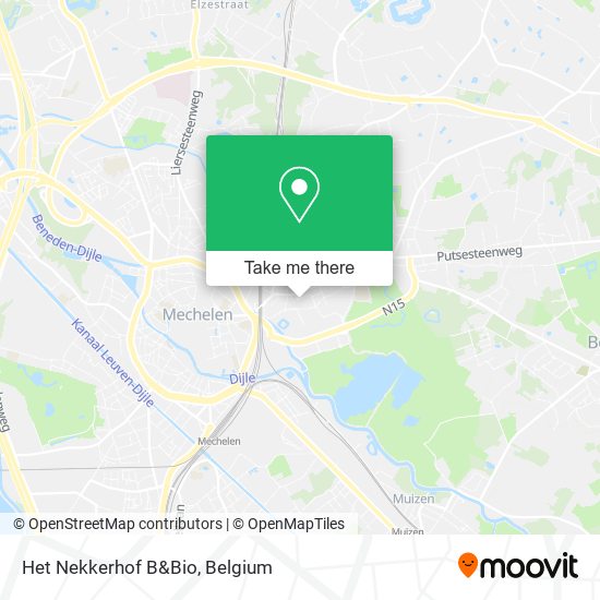 Het Nekkerhof B&Bio map