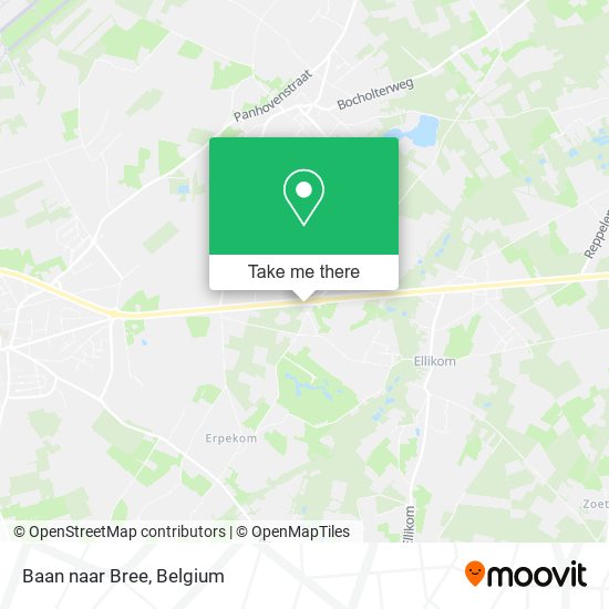 Baan naar Bree map