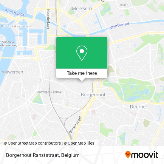 Borgerhout Ranststraat map