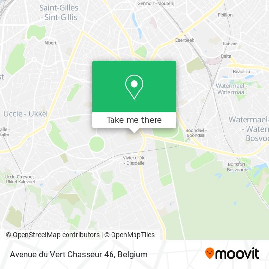 How to get to Avenue du Vert Chasseur 46 in Brussel by Bus Train