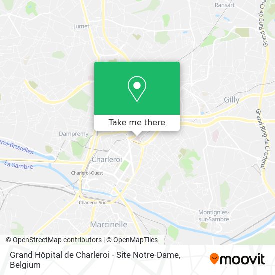 Grand Hôpital de Charleroi - Site Notre-Dame map