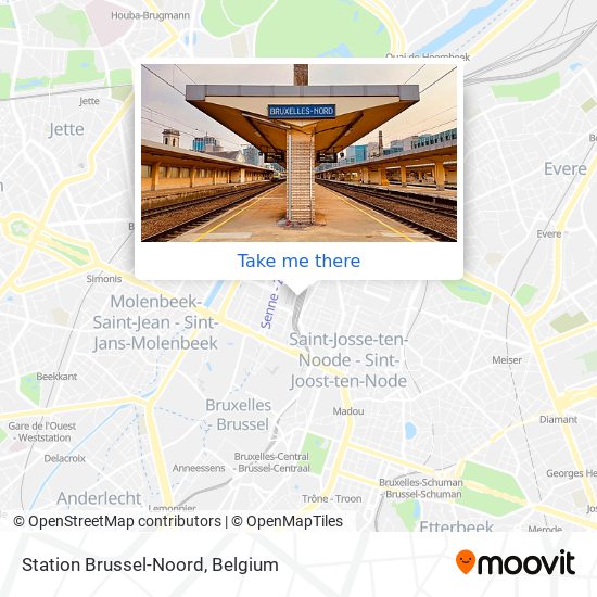 Station Brussel-Noord plan