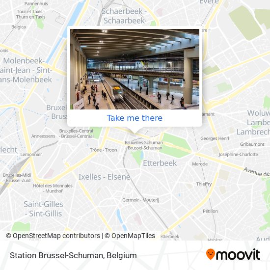 Station Brussel-Schuman plan