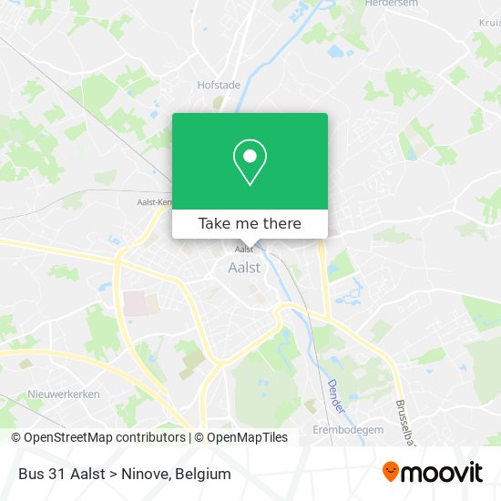 Bus 31 Aalst > Ninove map