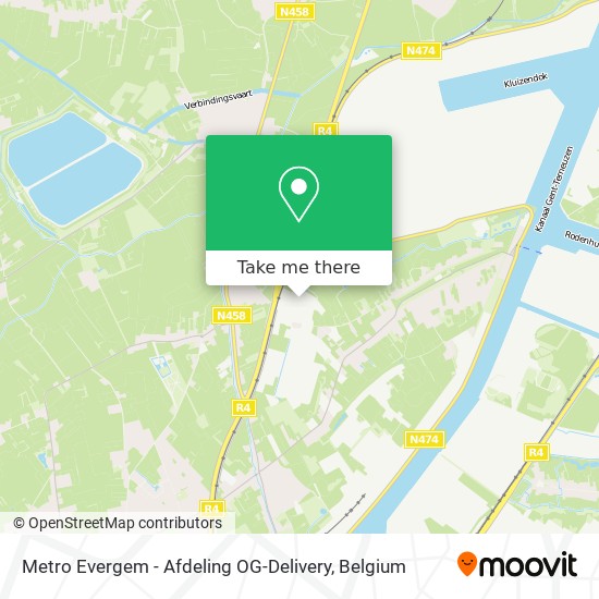 Metro Evergem - Afdeling OG-Delivery map