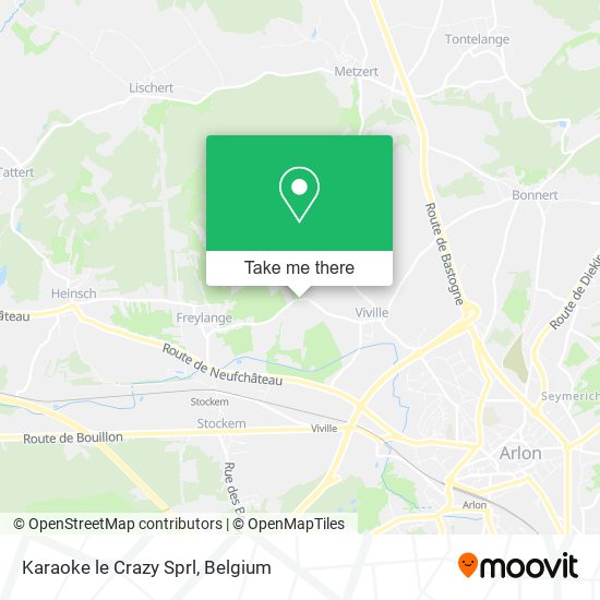 Karaoke le Crazy Sprl map