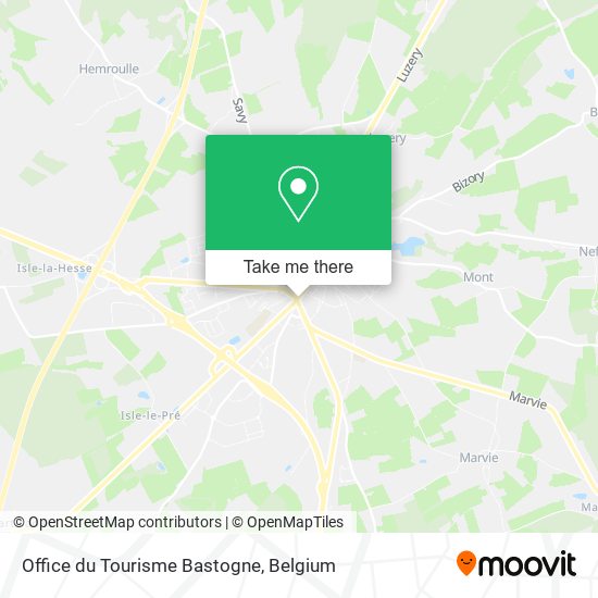 Office du Tourisme Bastogne map
