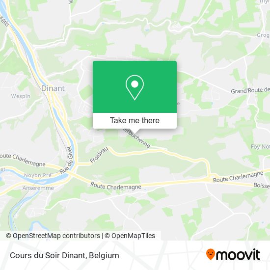 Cours du Soir Dinant map