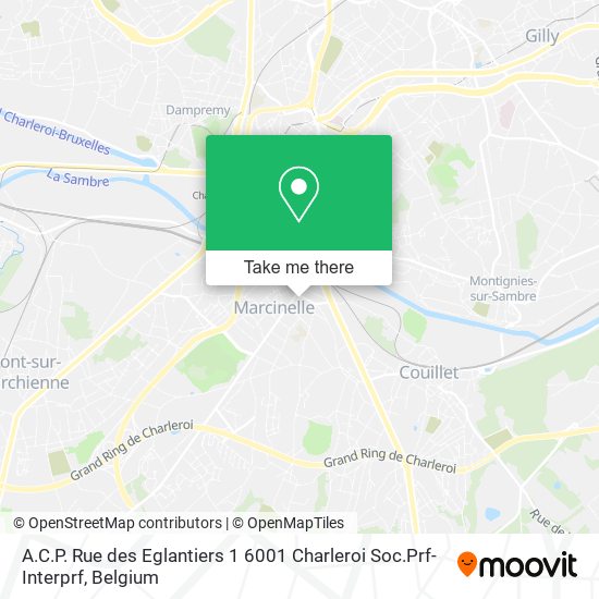 A.C.P. Rue des Eglantiers 1 6001 Charleroi Soc.Prf-Interprf map