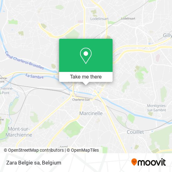 Zara Belgie sa map