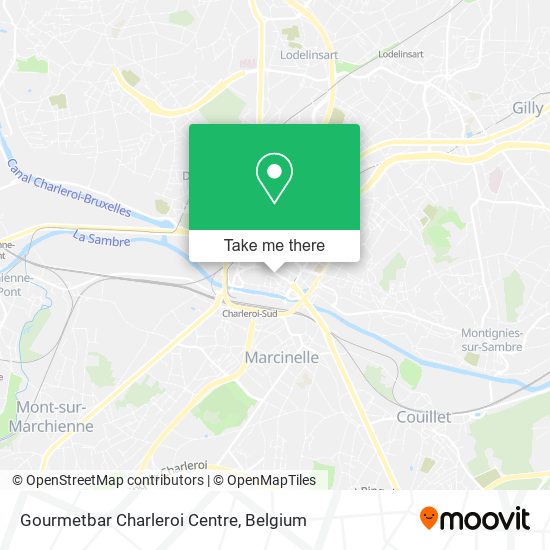 Gourmetbar Charleroi Centre map