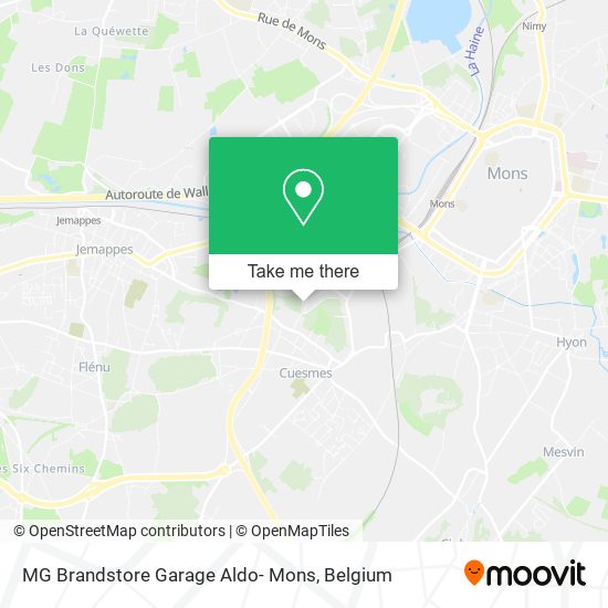 MG Brandstore Garage Aldo- Mons map