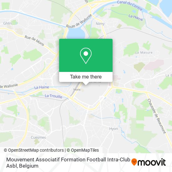 Mouvement Associatif Formation Football Intra-Club Asbl map
