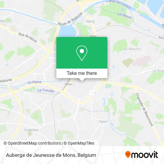 Auberge de Jeunesse de Mons map