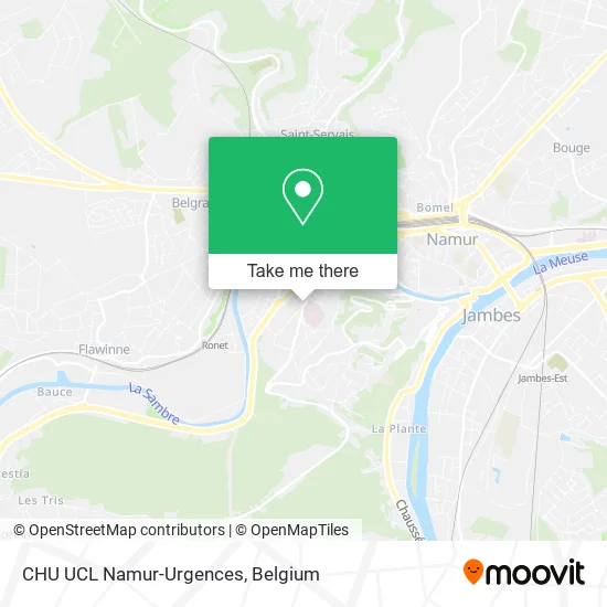 CHU UCL Namur-Urgences plan