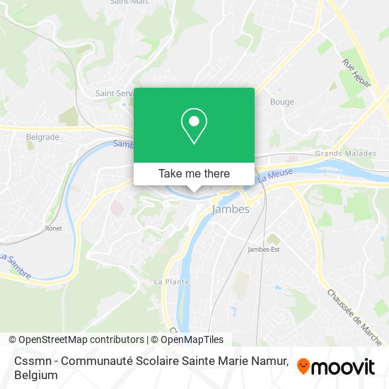 Cssmn - Communauté Scolaire Sainte Marie Namur map