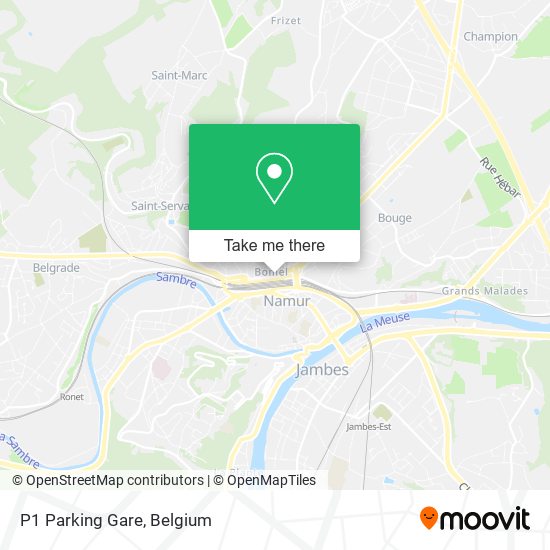 P1 Parking Gare map