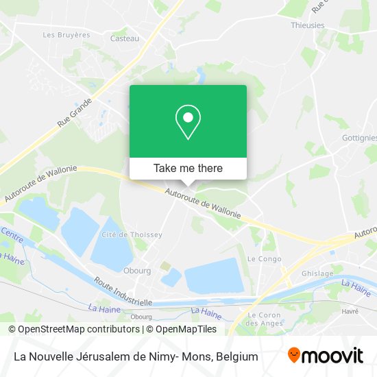La Nouvelle Jérusalem de Nimy- Mons plan