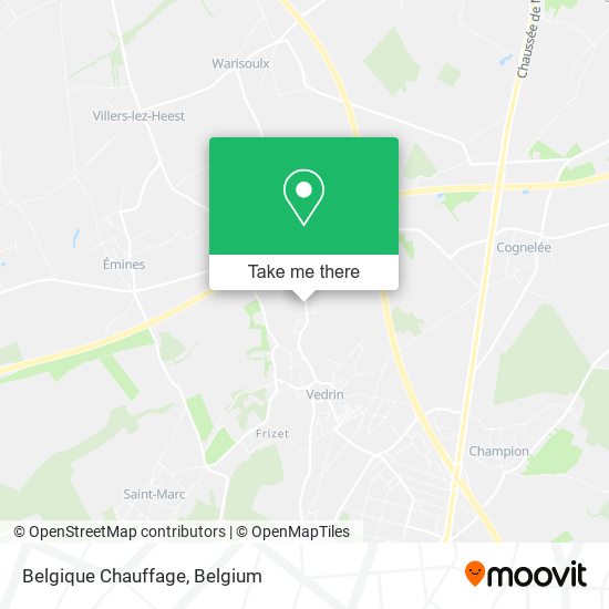 Belgique Chauffage map