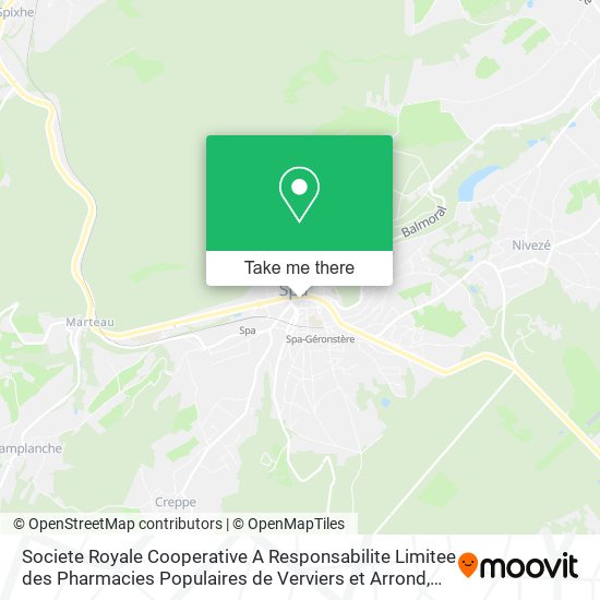 Societe Royale Cooperative A Responsabilite Limitee des Pharmacies Populaires de Verviers et Arrond map