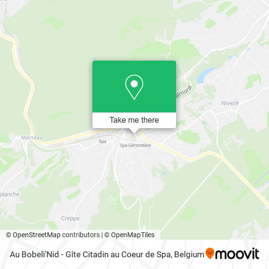 Au Bobeli'Nid - Gîte Citadin au Coeur de Spa map