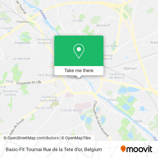 Basic-Fit Tournai Rue de la Tete d'or map