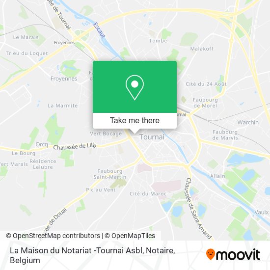 La Maison du Notariat -Tournai Asbl, Notaire map