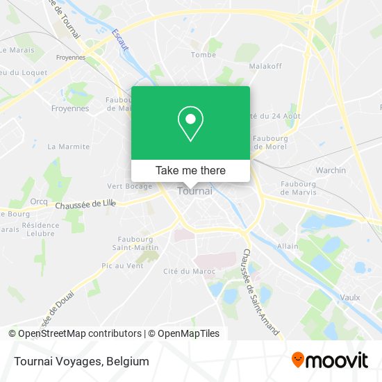 Tournai Voyages map