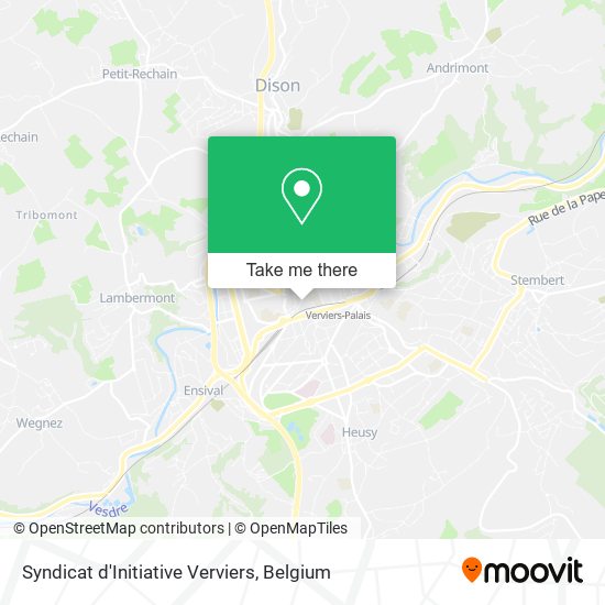 Syndicat d'Initiative Verviers map