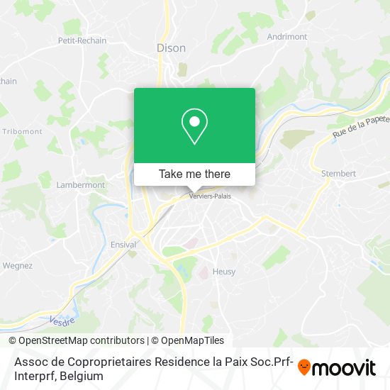 Assoc de Coproprietaires Residence la Paix Soc.Prf-Interprf map