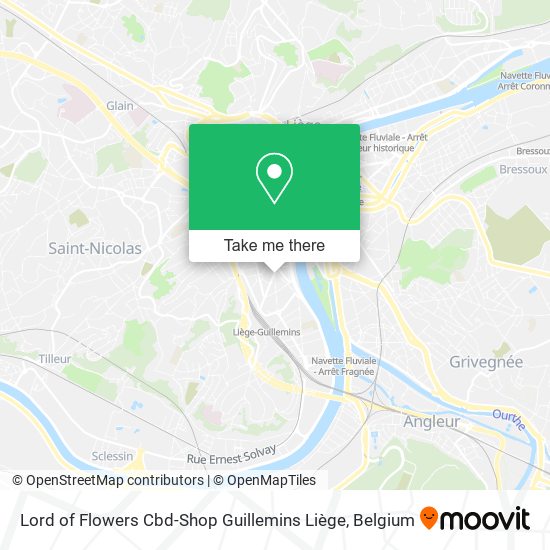 Lord of Flowers Cbd-Shop Guillemins Liège map