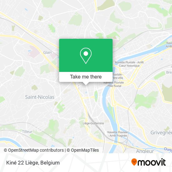 Kiné 22 Liège map