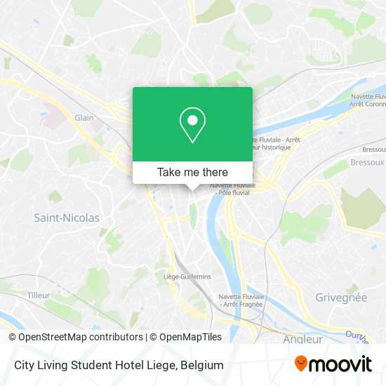 City Living Student Hotel Liege map