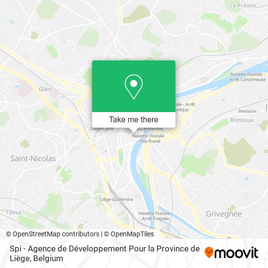 Spi - Agence de Développement Pour la Province de Liège map