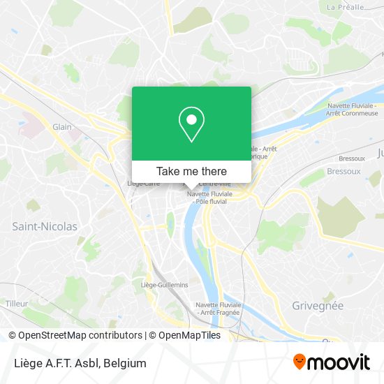 Liège A.F.T. Asbl map