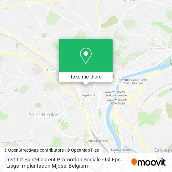 Institut Saint-Laurent Promotion Sociale - Isl Eps Liège Implantation Mjosé map