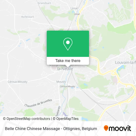 Belle Chine Chinese Massage - Ottignies map