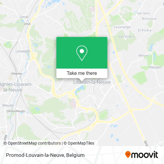 Promod-Louvain-la-Neuve map