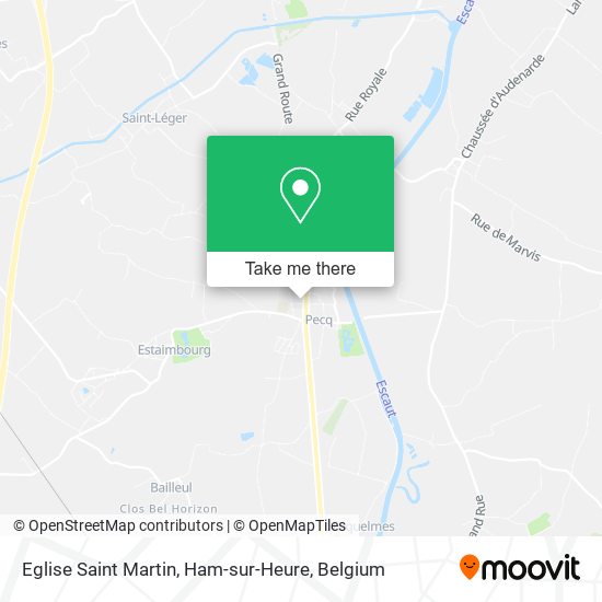 Eglise Saint Martin, Ham-sur-Heure map