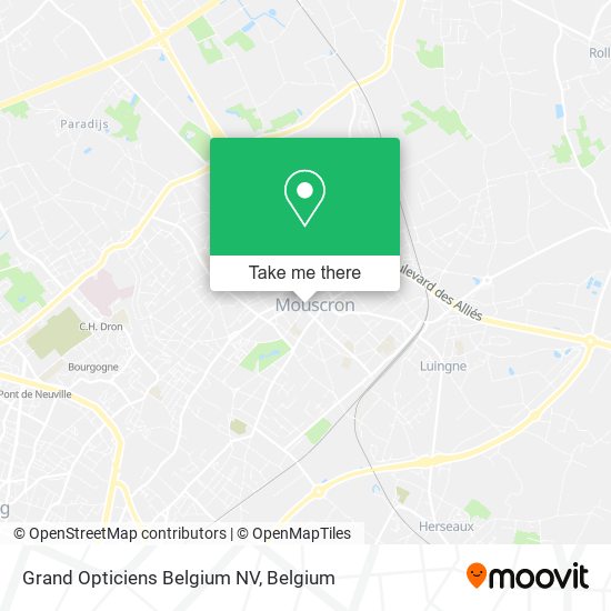 Grand Opticiens Belgium NV map