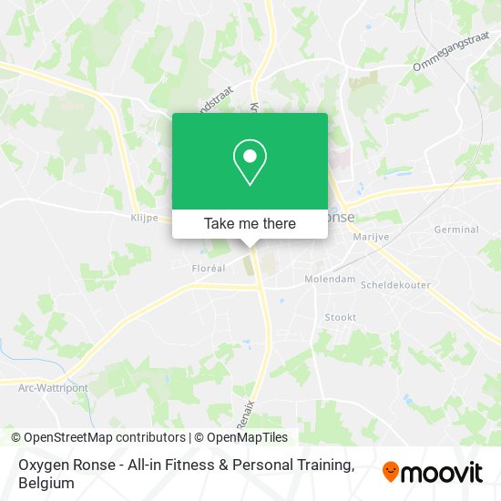 Oxygen Ronse - All-in Fitness & Personal Training map