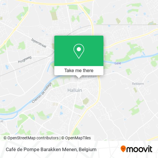 Café de Pompe Barakken Menen map