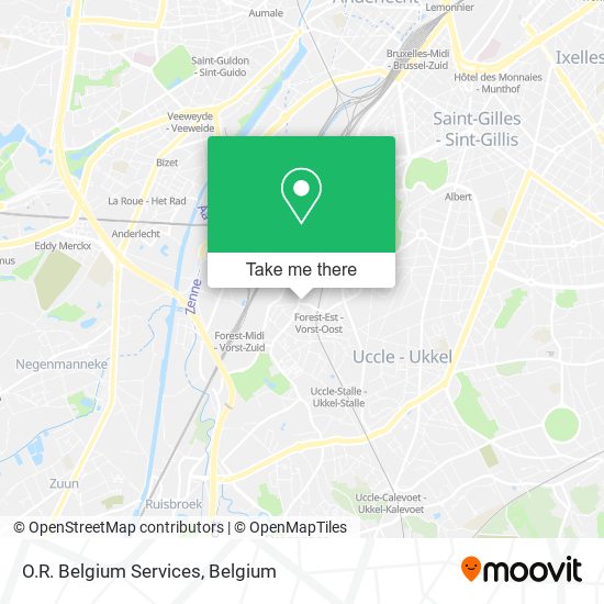 O.R. Belgium Services map