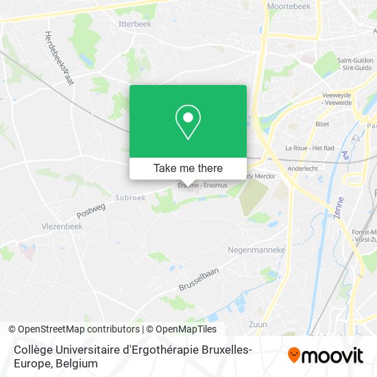 Collège Universitaire d'Ergothérapie Bruxelles-Europe map