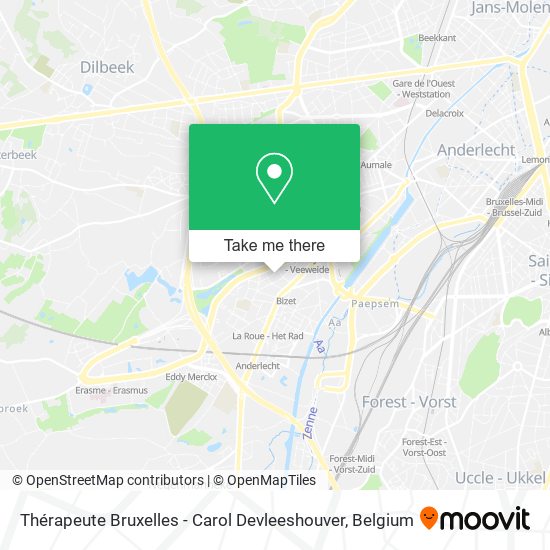 Thérapeute Bruxelles - Carol Devleeshouver map