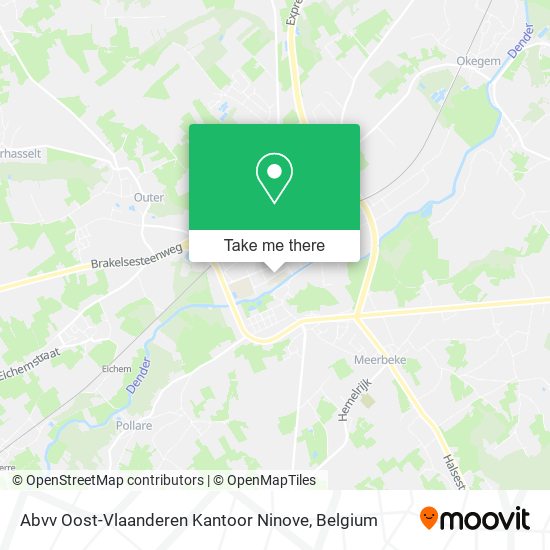 Abvv Oost-Vlaanderen Kantoor Ninove map