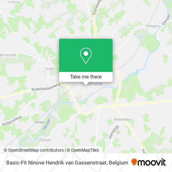 Basic-Fit Ninove Hendrik van Gassenstraat map