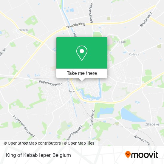 King of Kebab Ieper plan