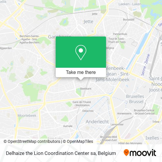 Delhaize the Lion Coordination Center sa map