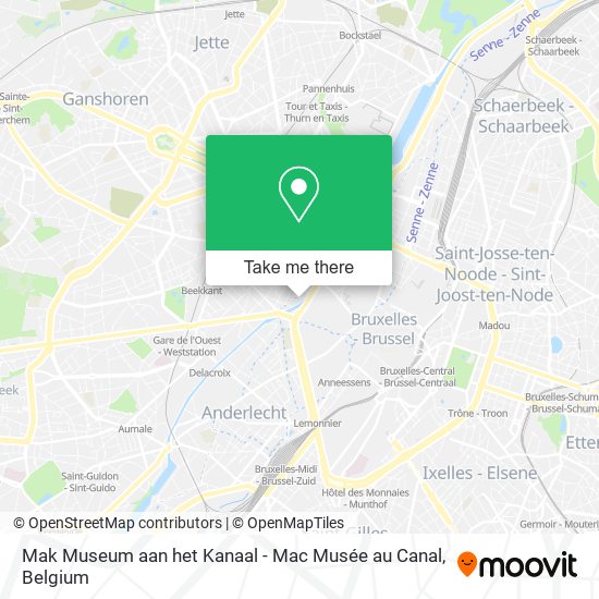 Mak Museum aan het Kanaal - Mac Musée au Canal map
